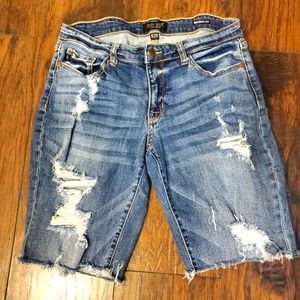 Judy Blue Distressed Bermuda Shorts